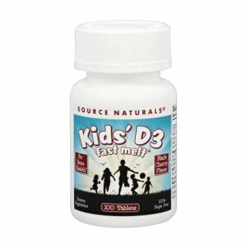 Детский витамин Д3 Source Naturals Kids D-3 400 IU, 100 растворимых таблеток Детский витамин Д3 Source Naturals Kids D-3 400 IU, 100 растворимых таблеток