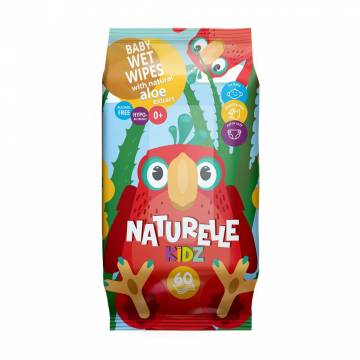 Детские влажные салфетки Naturelle Kids Baby Wipes Алоэ, 60 шт Детские влажные салфетки Naturelle Kids Baby Wipes Алоэ, 60 шт
