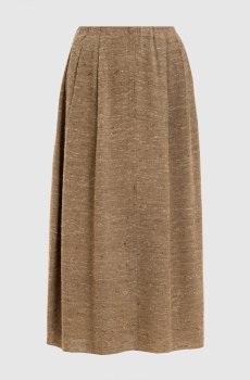 Коричневая юбка с шелком