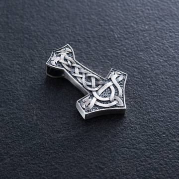 Серебряный кулон "Молот с Щитом Иггдрасиля" 7047 Серебряный кулон "Молот с Щитом Иггдрасиля" 7047