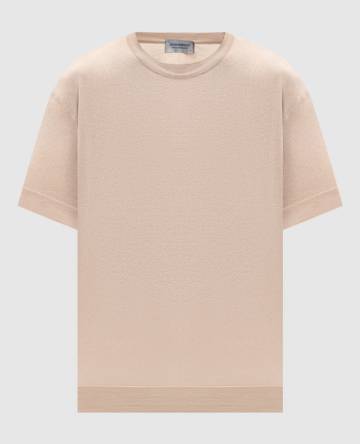 Бежевая футболка DANBY с разрезами