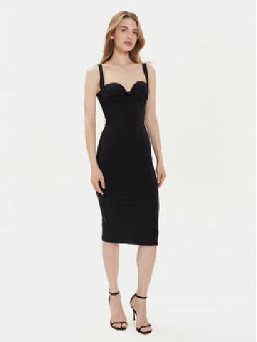Elisabetta Franchi Коктейльна сукня AB-655-42E2-5981 Чорний Slim Fit Elisabetta Franchi Коктейльна сукня AB-655-42E2-5981 Чорний Slim Fit