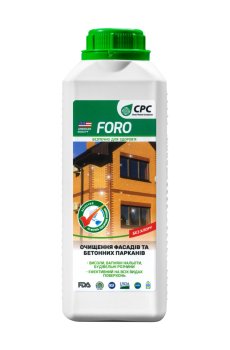 Средство для очистки фасадов и бетонных заборов CPC Foro без хлора, 1 л