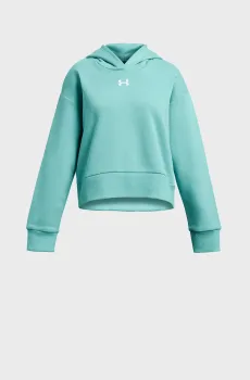 Детское бирюзовое худи UA Rival Fleece Crop Hoodie Бирюзовый 18 Under Armour 1379517-482