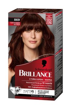 Интенсивная крем-краска для волос Brillance 869 Ореховый кутюр, 160 мл