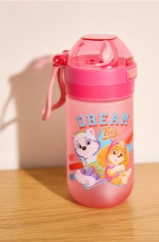Пляшка для пиття з соломинкою, блокуванням і ручкою PAW Patrol - різнобарвний