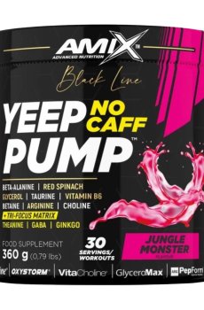 Предтренировочный комплекс Amix Nutrition Black Line Yeep Pump No Caff Jungle Monster в порошке, 360 г