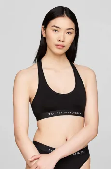 Женский черный топ UNLINED BRALETTE (EXT. SIZE) Черный S Tommy Hilfiger UW0UW05498