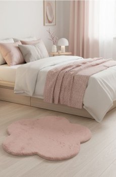 Килим у формі квітки - рожевий