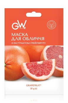 Маска для лица Green Way ФітоЛінія Grapefruit с экстрактом грейпфрута, 25 г