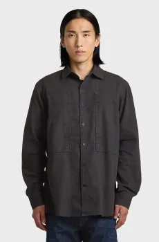 Мужская темно-серая рубашка Panelled Серый S G-Star RAW D26858,E075