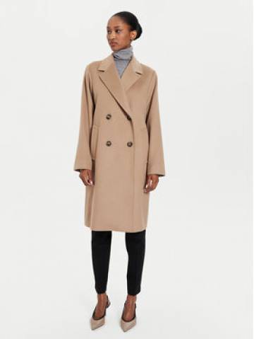 Weekend Max Mara Вовняне пальто Zum 2425016052 Коричневий Regular Fit Weekend Max Mara Вовняне пальто Zum 2425016052 Коричневий Regular Fit