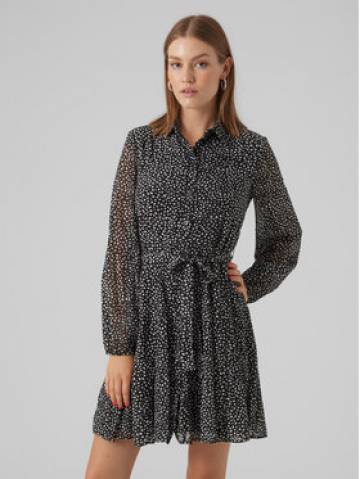Vero Moda Сукня-сорочка 10299195 Чорний Regular Fit Vero Moda Сукня-сорочка 10299195 Чорний Regular Fit