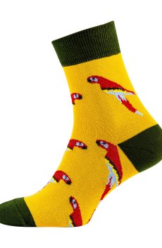 Носки мужские Modna Zona RT1311-154 Попугаи, высокие, желтые, размер 39-42