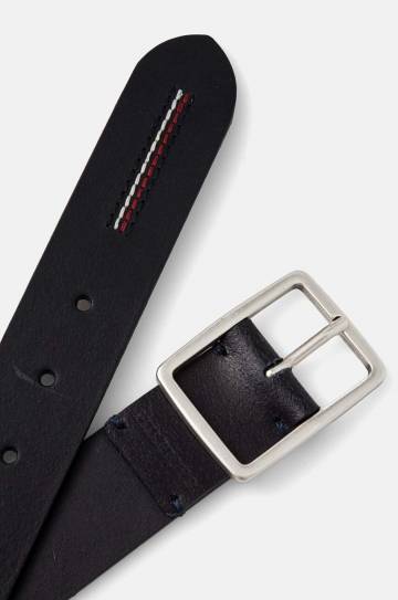 Кожаный ремень Tommy Hilfiger мужской цвет синий AM0AM12825 Кожаный ремень Tommy Hilfiger мужской цвет синий AM0AM12825