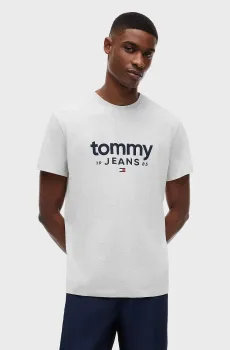 Мужская светло-серая футболка SLIM GRAPHIC TEE EXT Серый XXL Tommy Jeans DM0DM23376