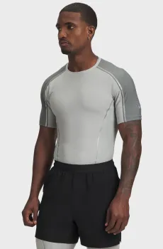 Мужская серая футболка UA Halo Bonded Auxetic SS Серый S Under Armour 6009796-069