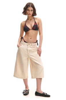 Cropp - Джинсові шорти - кремовий