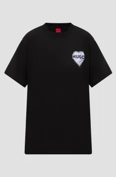 Женская черная футболка Черный XS HUGO 50534545;001