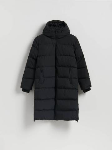 Reserved - Подовжене пальто з каптуром - чорний - 007FW-99X Reserved - Подовжене пальто з каптуром - чорний - 007FW-99X