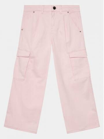 Guess Штани з тканини J4RB14 WEHD0 Рожевий Relaxed Fit Guess Штани з тканини J4RB14 WEHD0 Рожевий Relaxed Fit