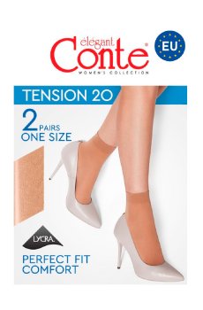 Носки женские фантазийные Conte elegant Tension 20 DEN, Bronz, размер 23-25, 2 пари