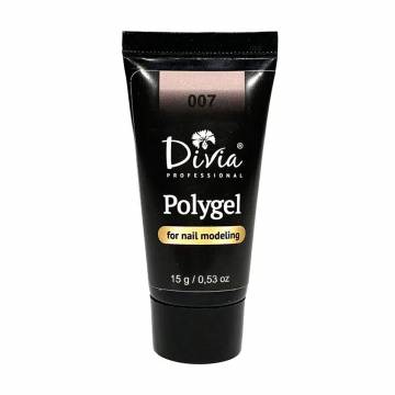 Полигель для наращивания ногтей Divia Polygel 007, 15 г Полигель для наращивания ногтей Divia Polygel 007, 15 г