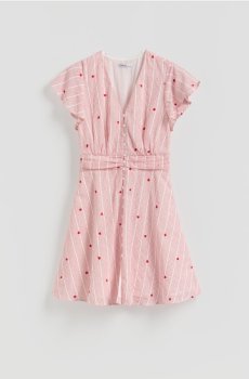 Reserved - Міні-сукня в смужку - червоний - 458JO-33X