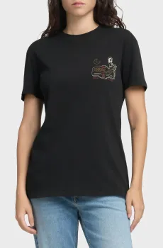 Женская черная футболка Черный L Replay W3566E.000.23792D