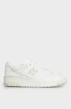 Детские белые кожаные кроссовки BB550 Grade School Белый 6 New Balance GSB550BK