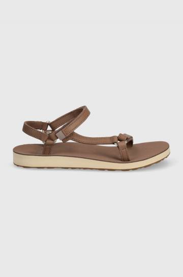 Кожаные сандалии Teva Original Universal Slim Lea женские цвет коричневый 1151031 Кожаные сандалии Teva Original Universal Slim Lea женские цвет коричневый 1151031