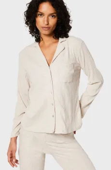 Женская бежевая рубашка COLY Бежевый L Etam 6544442