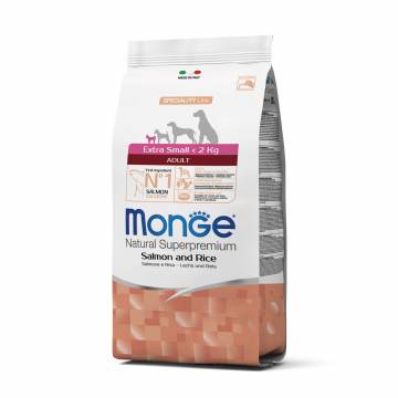 Сухой корм Monge Extra Small Adult для собак малых пород (до 2 кг), со вкусом лосося с рисом, 2.5 кг Сухой корм Monge Extra Small Adult для собак малых пород (до 2 кг), со вкусом лосося с рисом, 2.5 кг