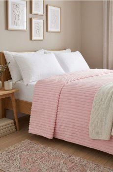 Покривало - пастельний рожевий