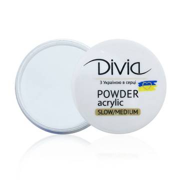 Акриловая пудра для ногтей Divia Acrylic Powder Slow/Medium, AS21 Clear, 32 г (Di1808) Акриловая пудра для ногтей Divia Acrylic Powder Slow/Medium, AS21 Clear, 32 г (Di1808)