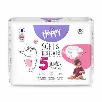 Подгузники детские одноразовые Happy Bella Baby Junior вес 11-18 кг, 38 шт Подгузники детские одноразовые Happy Bella Baby Junior вес 11-18 кг, 38 шт