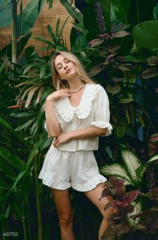 Бавовняні шорти з рюшами