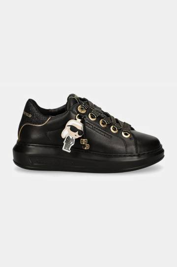Кожаные кроссовки Karl Lagerfeld KAPRI цвет чёрный KL62574F Кожаные кроссовки Karl Lagerfeld KAPRI цвет чёрный KL62574F