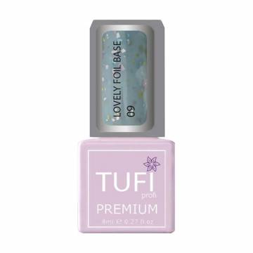 База для гель-лака Tufi profi Premium Lovely Foil Base с фольгой, 09 Мятный леденец, 8 мл База для гель-лака Tufi profi Premium Lovely Foil Base с фольгой, 09 Мятный леденец, 8 мл