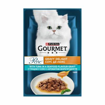 Влажный корм для кошек Purina Gourmet Perle Gravy Delight с тунцем в соусе, 85 г