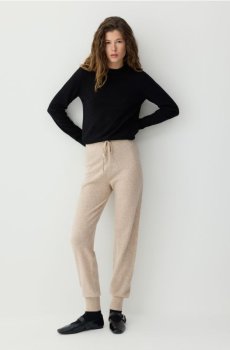 Reserved - Вовняні штани з домішкою кашеміру - бежевий - TF115-08X