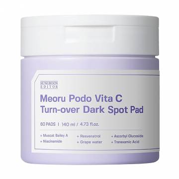 Осветляющие пады для лица Sungboon Editor Meoru Podo Vita C Turn-Over Dark Spot Pad с витамином С, 140 мл, 60 шт Осветляющие пады для лица Sungboon Editor Meoru Podo Vita C Turn-Over Dark Spot Pad с витамином С, 140 мл, 60 шт