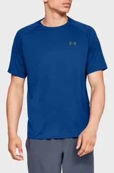Мужская синяя футболка UA Tech 2.0 SS Tee Синий XL Under Armour 1326413-400