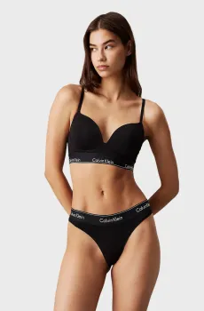 Женский черный бюстгальтер PLUNGE PUSH UP Черный 32C Calvin Klein 000QF7623E