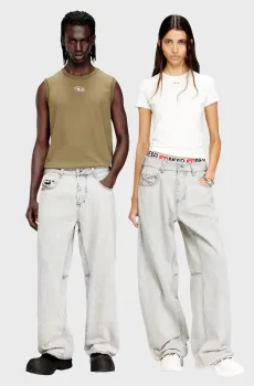 Светло-серые джинсы 1997 D-ENIM-M-UC (унисекс) Голубой 30-32 Diesel A19816 068UR