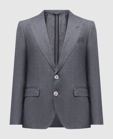 Серый пиджак Sicilia из льна
