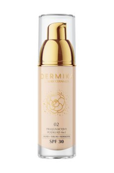 Тональный флюид для лица 4 в 1 Dermika Luxury Ceramides, SPF 30, 02, 30 мл