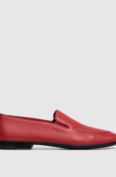 Красные кожаные лоферы