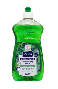 Средство для мытья посуды Mayeri Hypoallergenic Dishwashing Liquid Мята и растительные экстракты, 500 мл