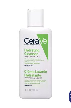 Очищающая увлажняющая эмульсия CeraVe Hydrating Cleanser для нормальной и сухой кожи лица и тела, 88 мл